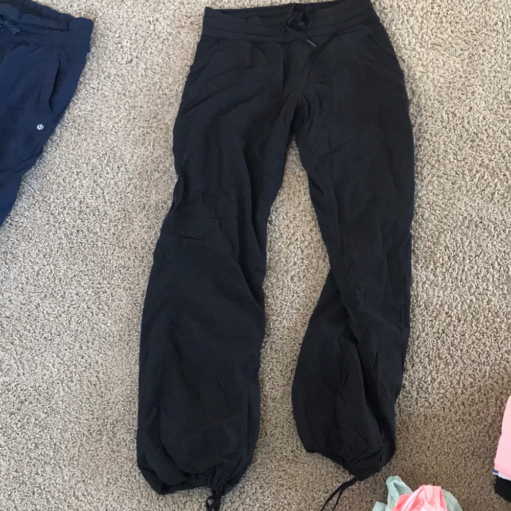 Lululemon black dance studio pant. Lined